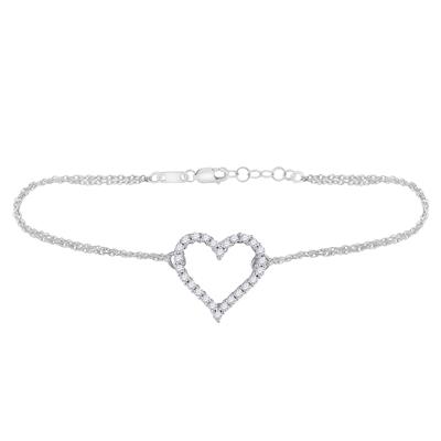 1/8ctw-Dia Gift-Heab Gift Heart Bracelet
