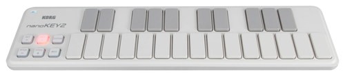 Korg - nanoKey2 25-Key USB MIDI Controller - White/Gray