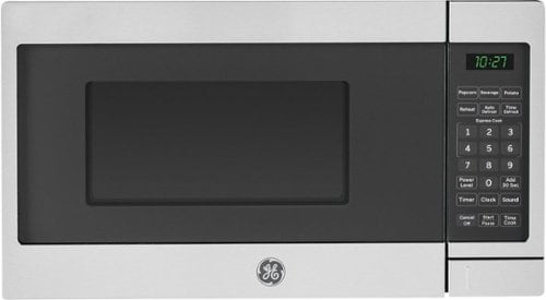 GE - 0.7 Cu. Ft. Compact Microwave - Stainless steel
