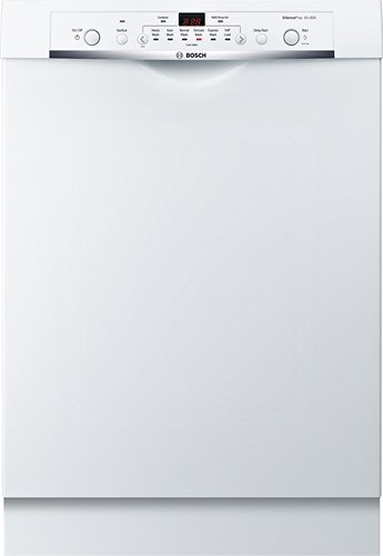 Bosch - 100 Series 24" Front Control Tall Tub Built-In Dishwasher with Hybrid Stainless-Steel Tub...