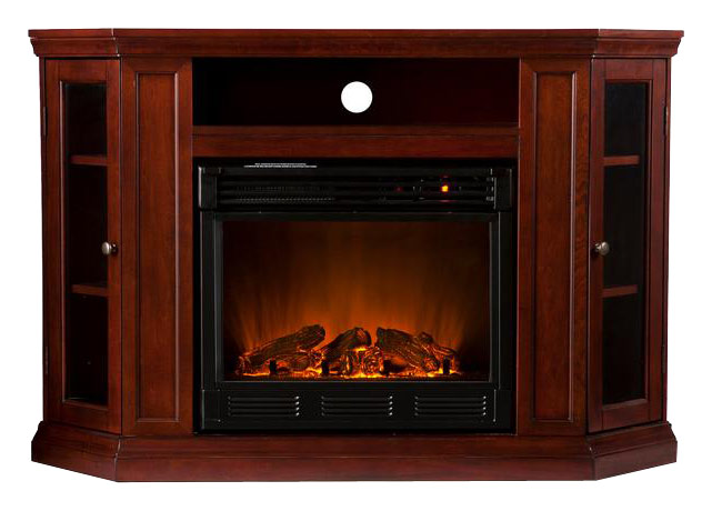 SEI Furniture - Electric Media Fireplace for Most Flat-Panel TVs Up to 50" - Cherry