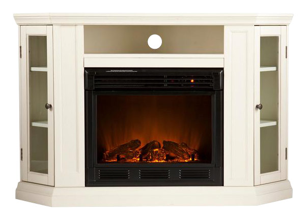 SEI Furniture - Electric Media Fireplace for Most Flat-Panel TVs Up to 46" - Ivory