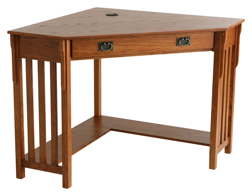 SEI Furniture - Patterson Corner Computer Desk - Mission Oak