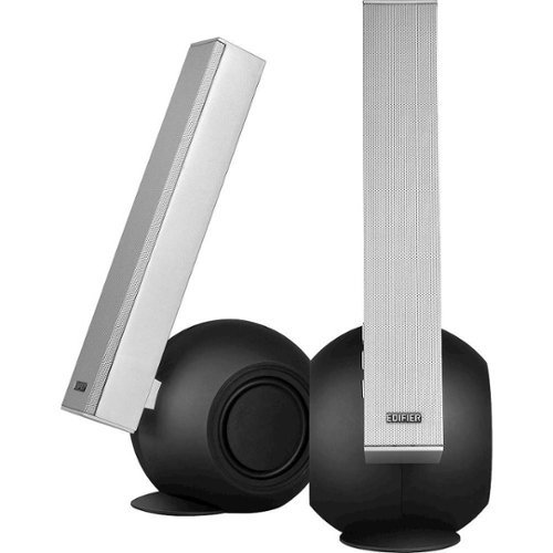 Edifier - e10 Exclaim 36W Bookshelf Speaker System - Black/Silver