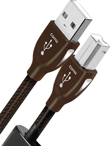 AudioQuest - 2.5' USB A-to-USB B Cable - Black/Coffee