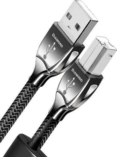 AudioQuest - 2.5' USB A-to-Mini USB Cable - Black/Gray