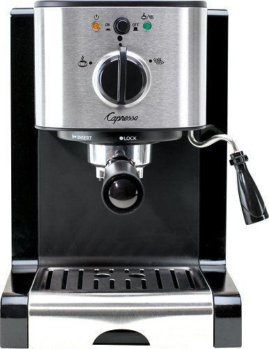 Capresso - EC100 Espresso Machine with 15 bars of pressure, Milk Frother and Thermoblock heating ...