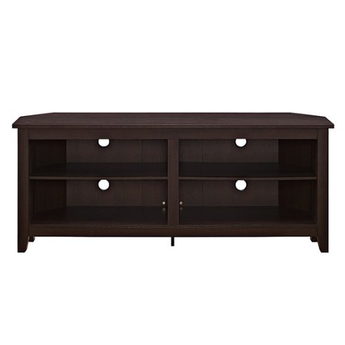 Walker Edison - Corner Open Shelf TV Stand for Most Flat-Panel TV's up to 60" - Espresso