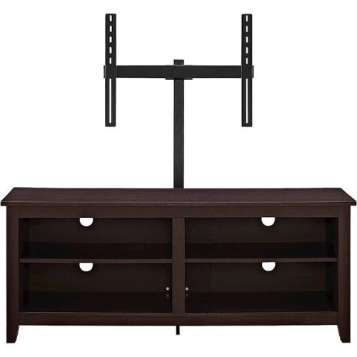 Walker Edison - TV Stand with Adjustable Removable Mount for Most TVs Up to 60" - Espresso