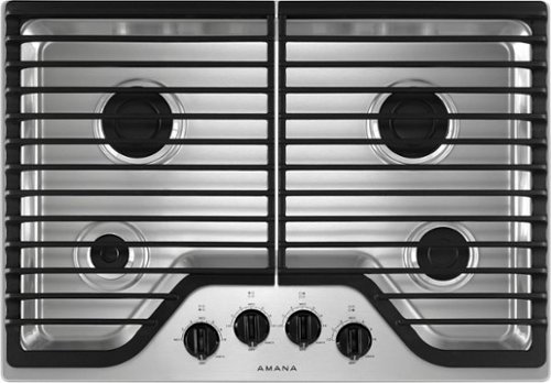 Amana - 30" Built-In Gas Cooktop - Stainless steel