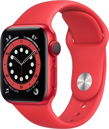 Apple Watch Series 6 (GPS + Cellular) 40mm Aluminum Case with Red Sport Band - (PRODUCT)RED (Veri...