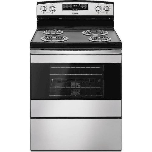 Amana - 4.8 Cu. Ft. Freestanding Electric Range - Stainless steel