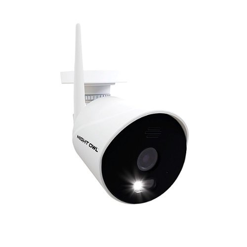 Night Owl - 1080p HD Wi-Fi IP Camera with Built-In Spotlight - White
