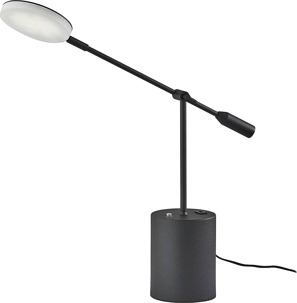 Adesso - Grover 650-lumen LED Desk Lamp with USB Charging - Black