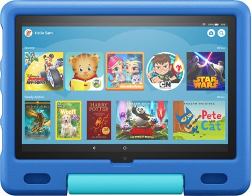 Amazon - Fire 10 Kids – 10.1” Tablet – ages 3-7 - 32 GB - Sky Blue