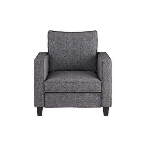 CorLiving - Georgia Fabric Accent Chair - Grey