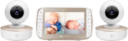 Motorola - VM50G-2  5" WiFi Video Baby Monitor with 2 Cameras - White