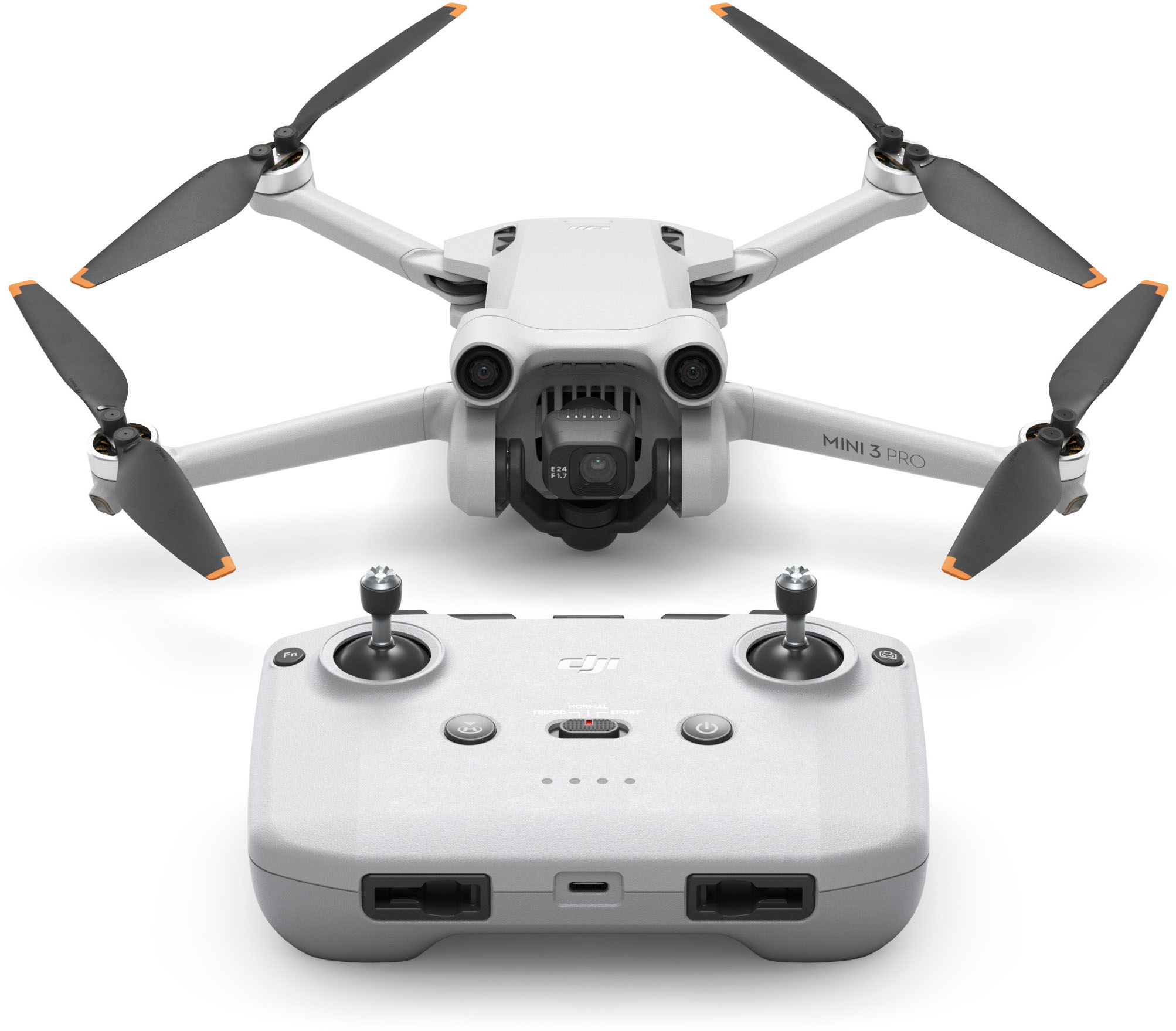 DJI - Mini 3 Pro Quadcopter with Remote Controller - Gray