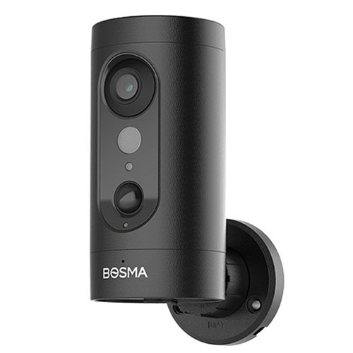 Bosma - EX Outdoor Wired 1080p Full HD Spotlight Security Camera - Black