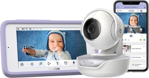 Hubble Connected - Nursery Pal Premium with Hubble Grip 5" HD Smart Baby Monitor with Pan, Tilt, ...