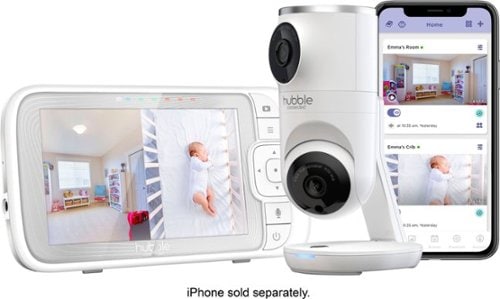 Hubble Connected - Nursery Pal Dual Vision 5" Smart HD Dual Camera Baby Monitor with Motion Track...