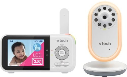 VTech - 2.8” Digital Video Baby Monitor with Night Light - White