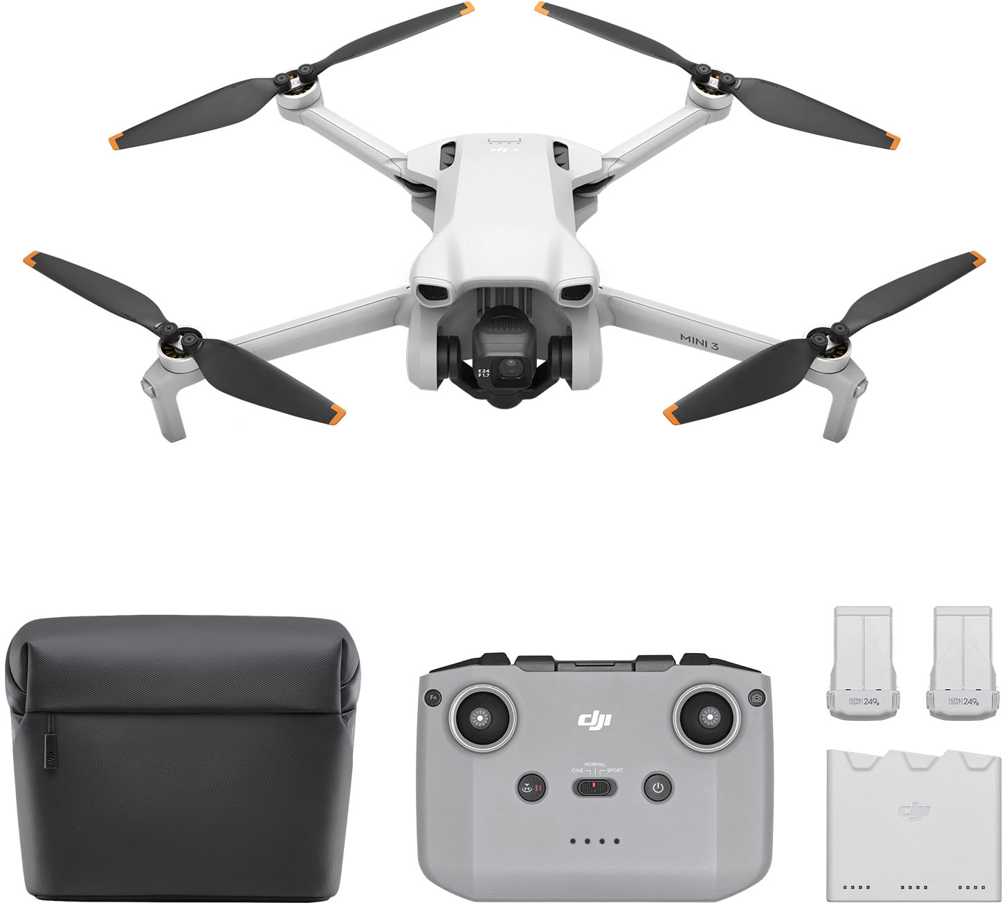 DJI - Mini 3 Fly More Combo Drone - Gray