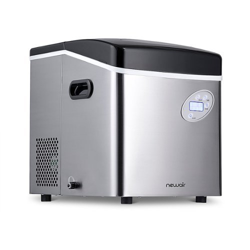NewAir - 50-lb Portable Ice Maker - Stainless steel