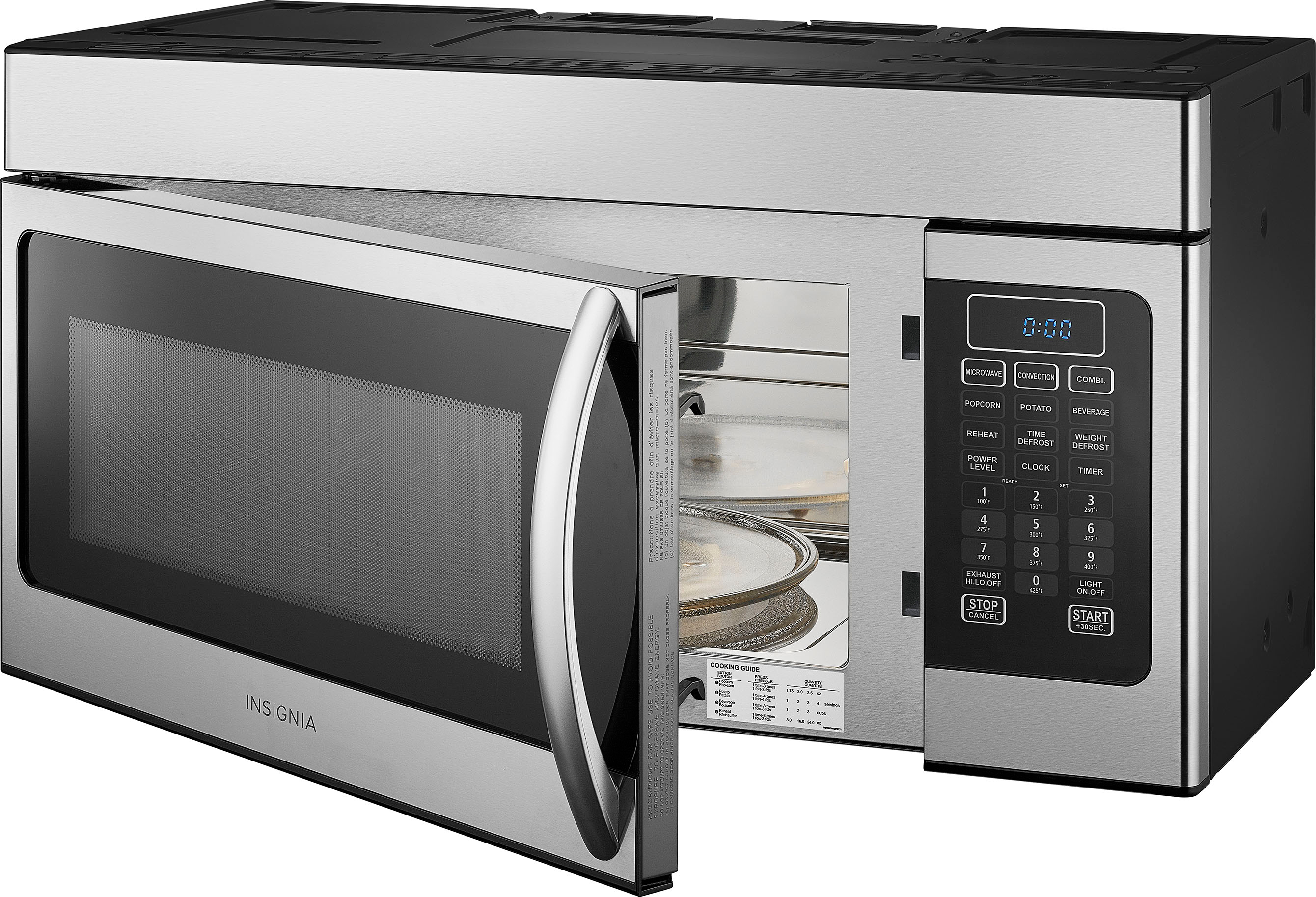 Insignia™ - 1.5 Cu. Ft. Convection Over-the-Range Microwave - Stainless  Steel
