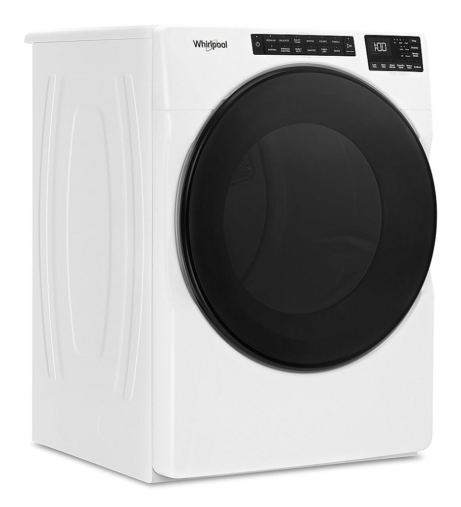 Whirlpool - 7.4 Cu. Ft. Stackable Electric Dryer with Wrinkle Shield Plus  Option - White