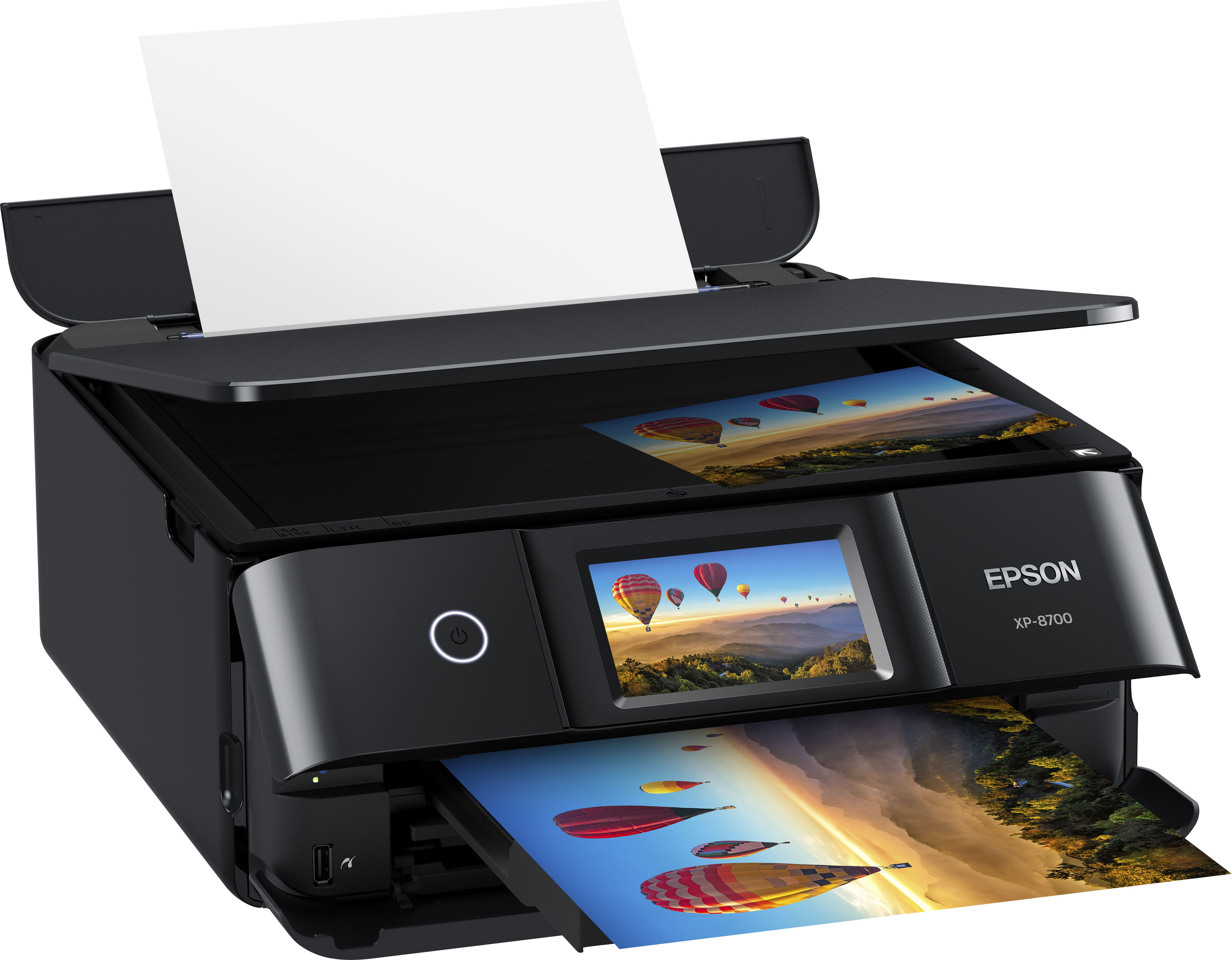 Epson Expression Photo XP8700 Wireless Inkjet Printer Black Angle