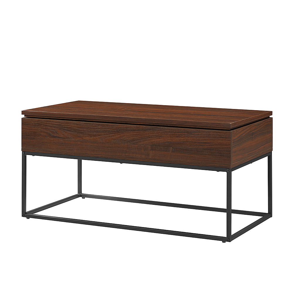 Walker Edison Modern Metal and Wood LiftTop Coffee Table Dark
