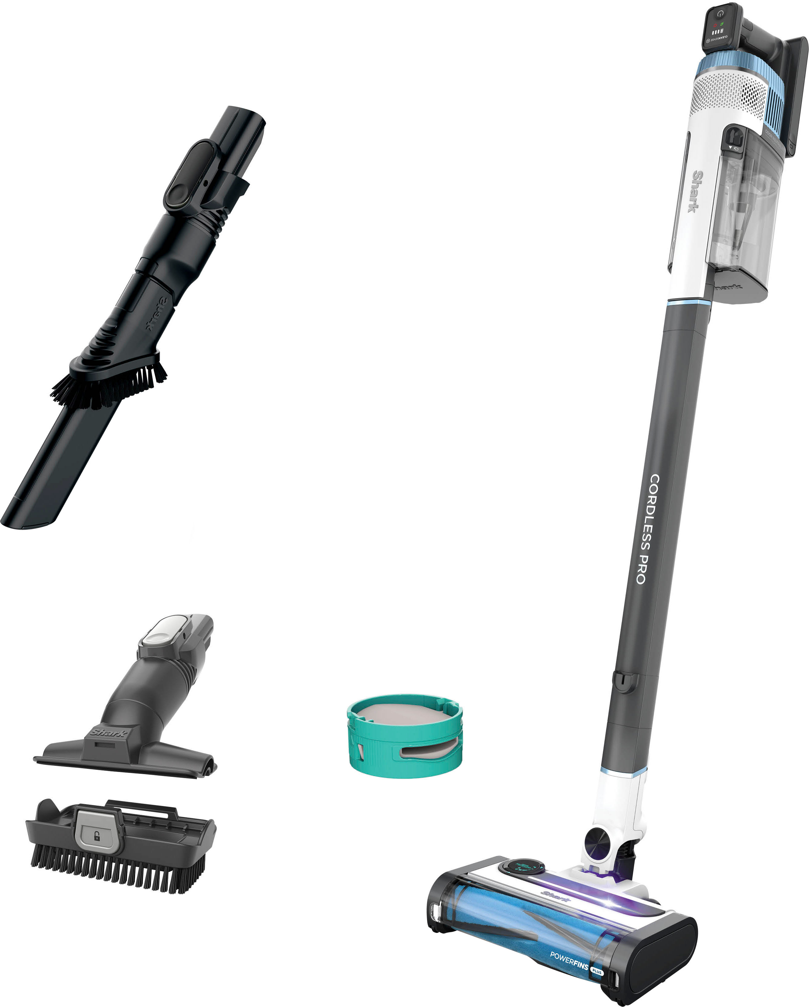 Shark Cordless Pro Vacuum with Clean Sense IQ Light Blue Angle