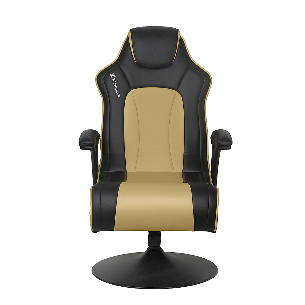 X Rocker - Torque Pedestal Gaming Chair - Gold - Angle