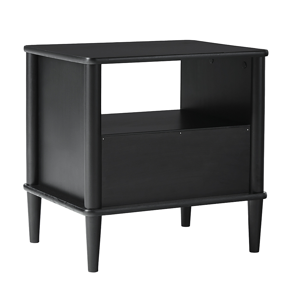 Walker Edison - Transitional 1-Drawer Spindle-Leg Nightstand - Black ...