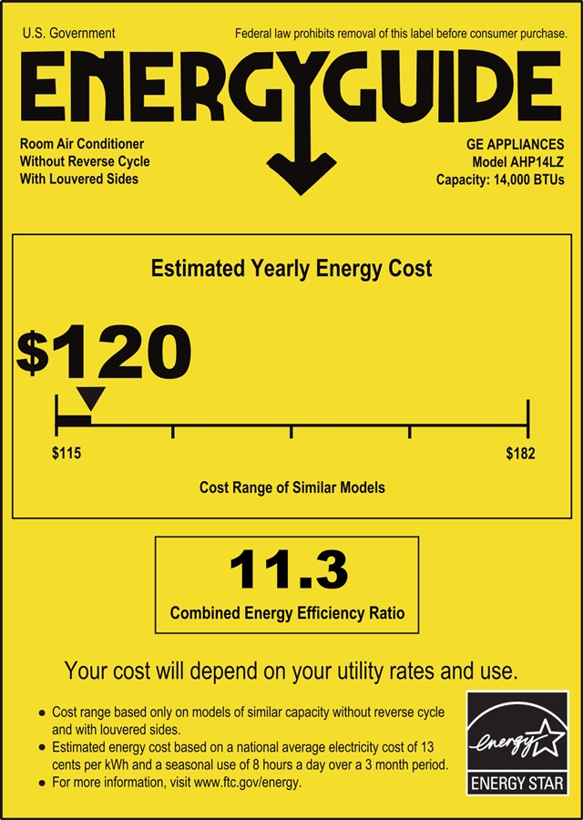 14000 btu air conditioner energy cost