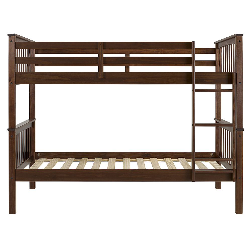 Walker Edison Solid Wood Twin Over Twin Mission Design Bunk Bed