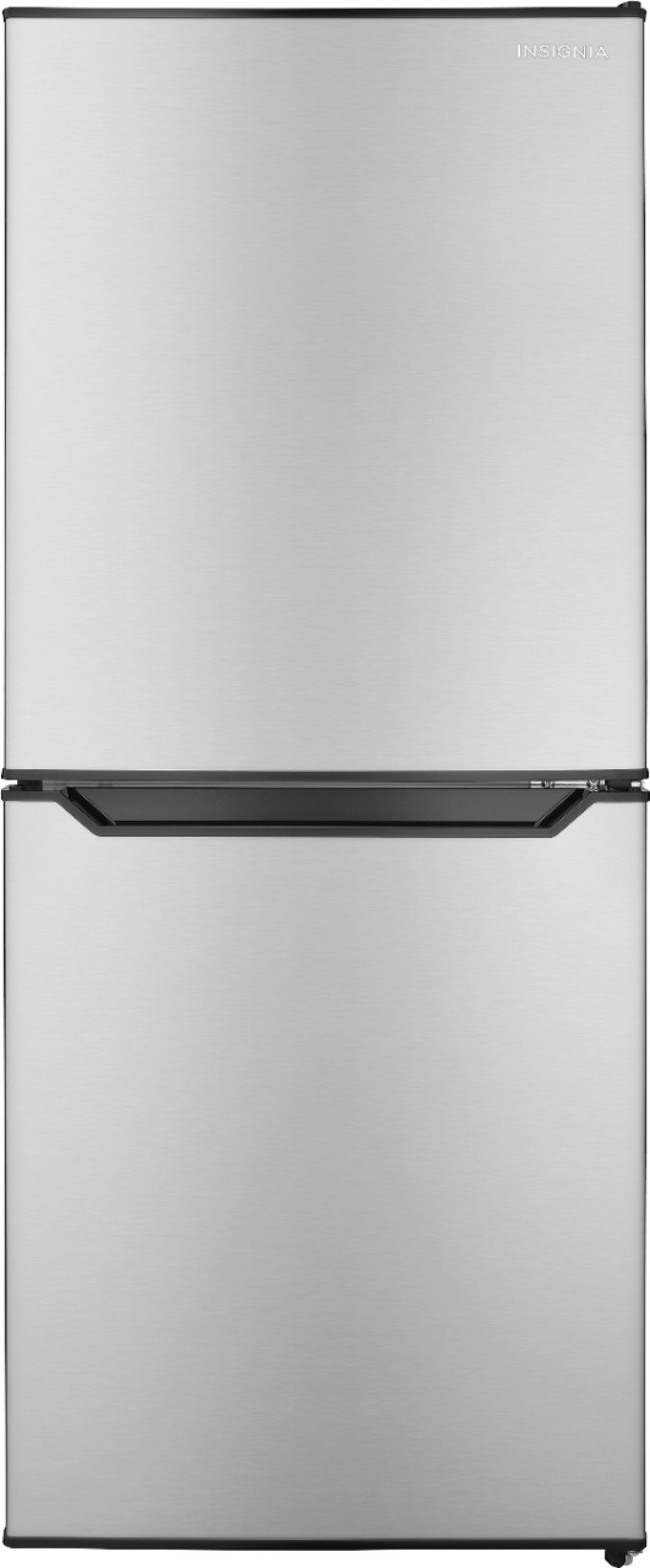 Insignia™ - 4.9 Cu. Ft. Mini Fridge with Bottom Freezer - Stainless Steel