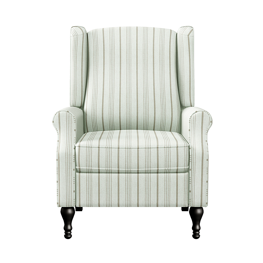 ProLounger Tolkin Linen Farmhouse Stripe Pushback Wingback Recliner