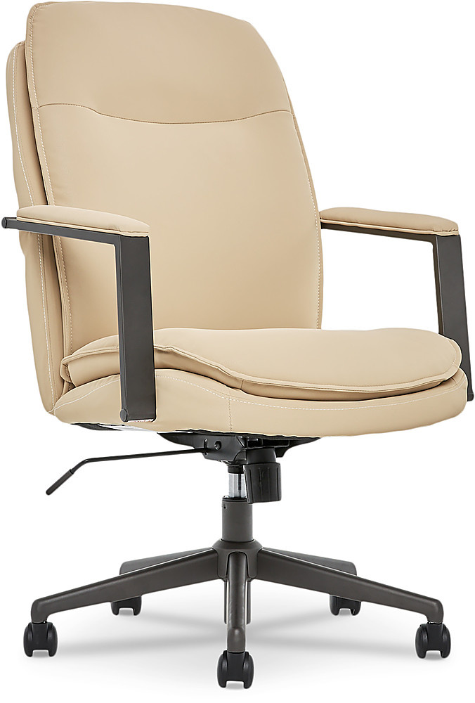 Thomasville - Upton Bonded Leather Office Chair - Cream - Large Front