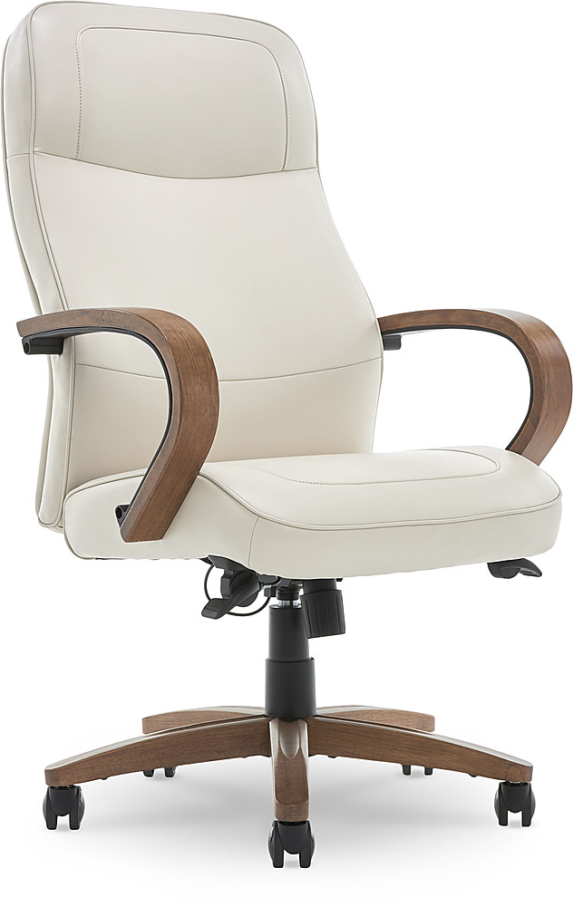 Thomasville - Bonded Leather Executive Office Chair - Cream - Large Front