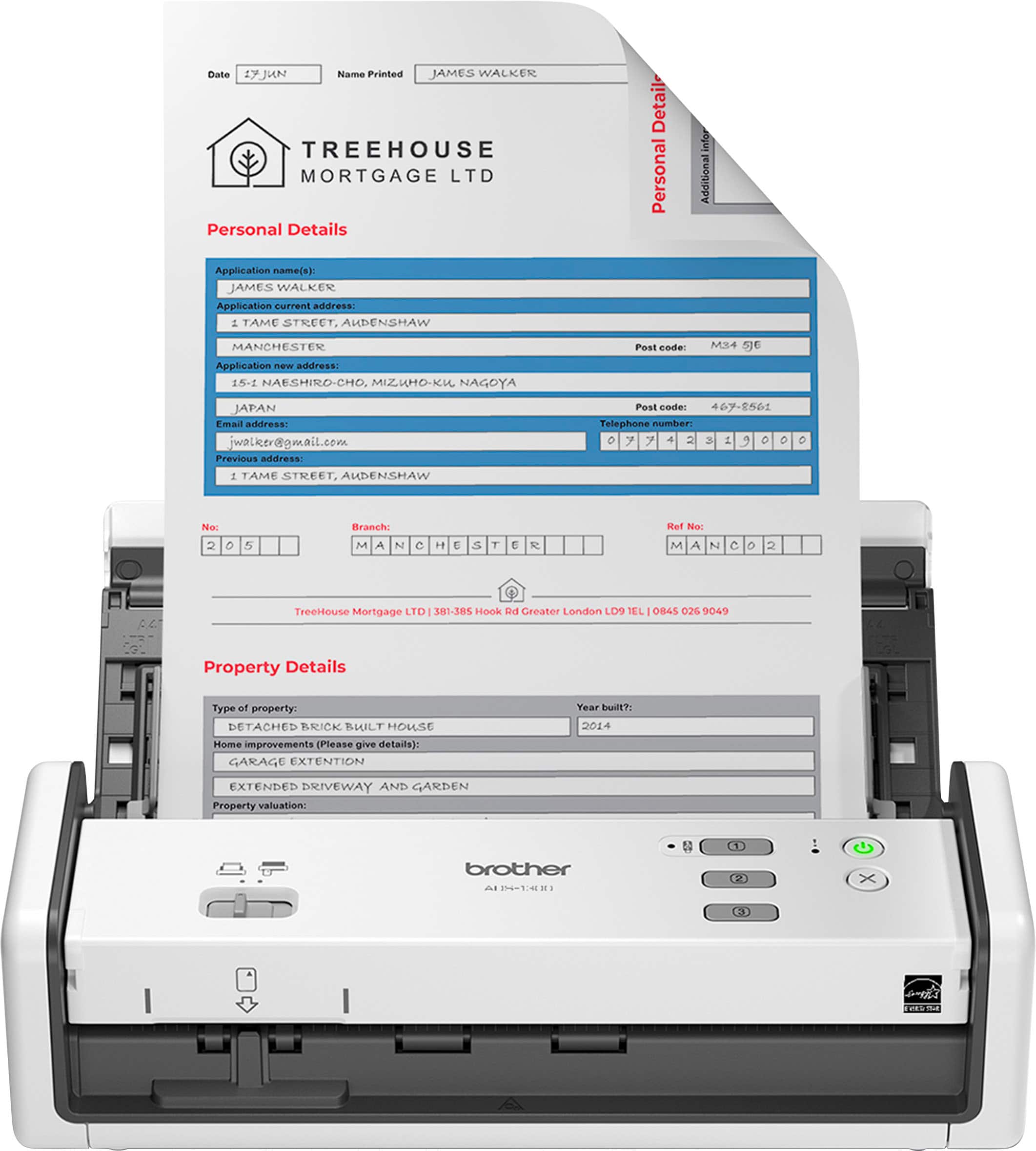 Best Double Sided Scanner Brother - ADS-1300 Compact Duplex Desktop Scanner with Single Pass
