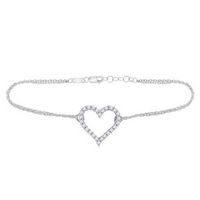 1/8ctw-Dia Gift-Heab Gift Heart Bracelet