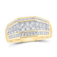 10k Yellow Gold Round Diamond Band Ring 1 Cttw