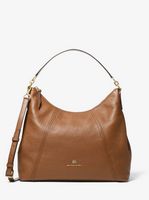Michael Kors Sienna Large Pebbled Leather Shoulder Bag - Luggage