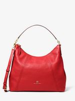 Michael Kors Sienna Large Pebbled Leather Shoulder Bag - Crimson