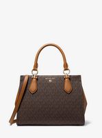 Michael Kors  Marilyn Medium Logo Satchel - Brown/Acorn