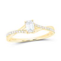 14k Yellow Gold Engagement Ring  3/8ctw-Dia Ana M 1/3ct