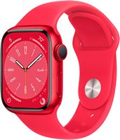 Apple Watch Series 8 GPS 41mm (PRODUCT)RED Aluminum Case with (PRODUCT)RED Sport Band - S/M - RED