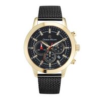 Sante - Men%27S Giorgio Milano Stainless Steel Gold Tone Watch With Black Dial And Mesh Band